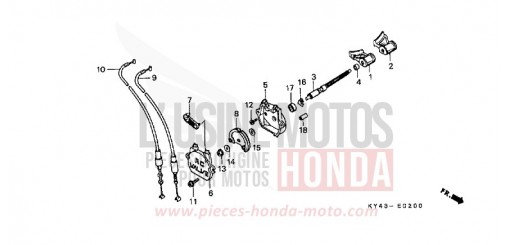 VOLET SOUPAPE NSR125RK de 1989